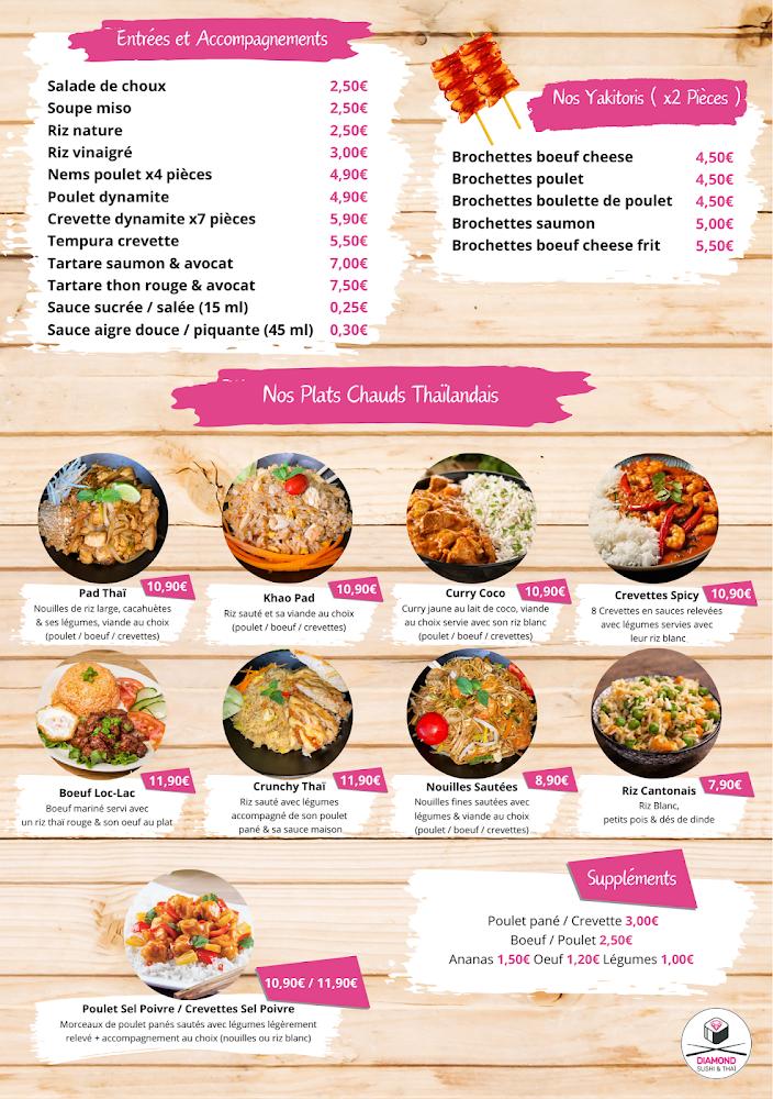 DIAMOND SUSHI & THAÏ - Menu Image 1