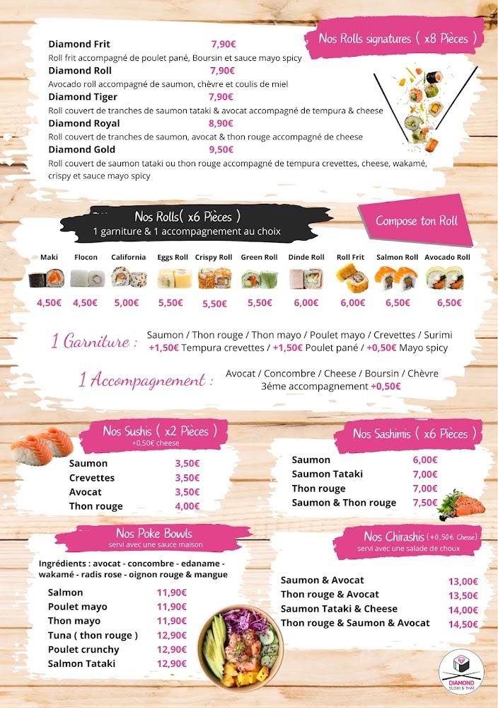 DIAMOND SUSHI & THAÏ - Menu Image 2