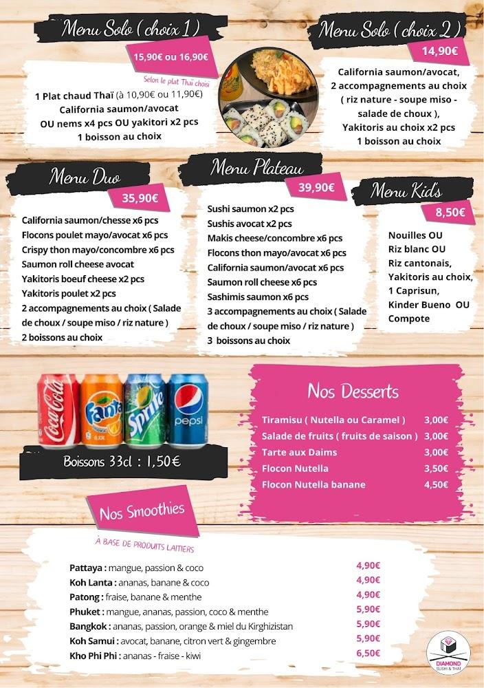 DIAMOND SUSHI & THAÏ - Menu Image 3